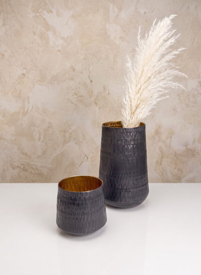Atelier Twig Charcoal Gray Vase