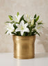 Brass Look Antique Aluminum Planter Decor Jamali Garden