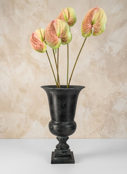14.5in Tall Aged Bronze Urn Decor Jamali Garden
