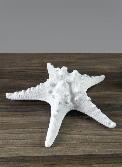 9in Long Artificial Giant White Knobby Starfish Decor Jamali Garden