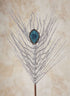 22in Long Silver Glitter Peacock Pick Decor Jamali Garden