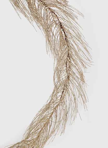 Platinum Glitter Pine Needle Garland Decor Jamali Garden