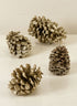 3.5in Long Light Gold Glitter Pine Cone, Case of 6 Decor Jamali Garden