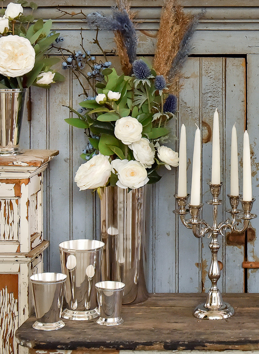 Nickel Plated Aluminum Cylinder Decor Jamali Garden