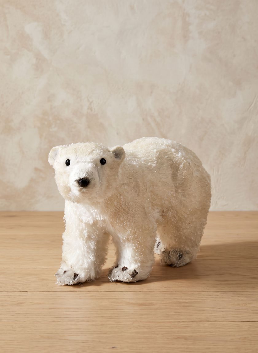 8in Tall White Polar Bear Decor Jamali Garden