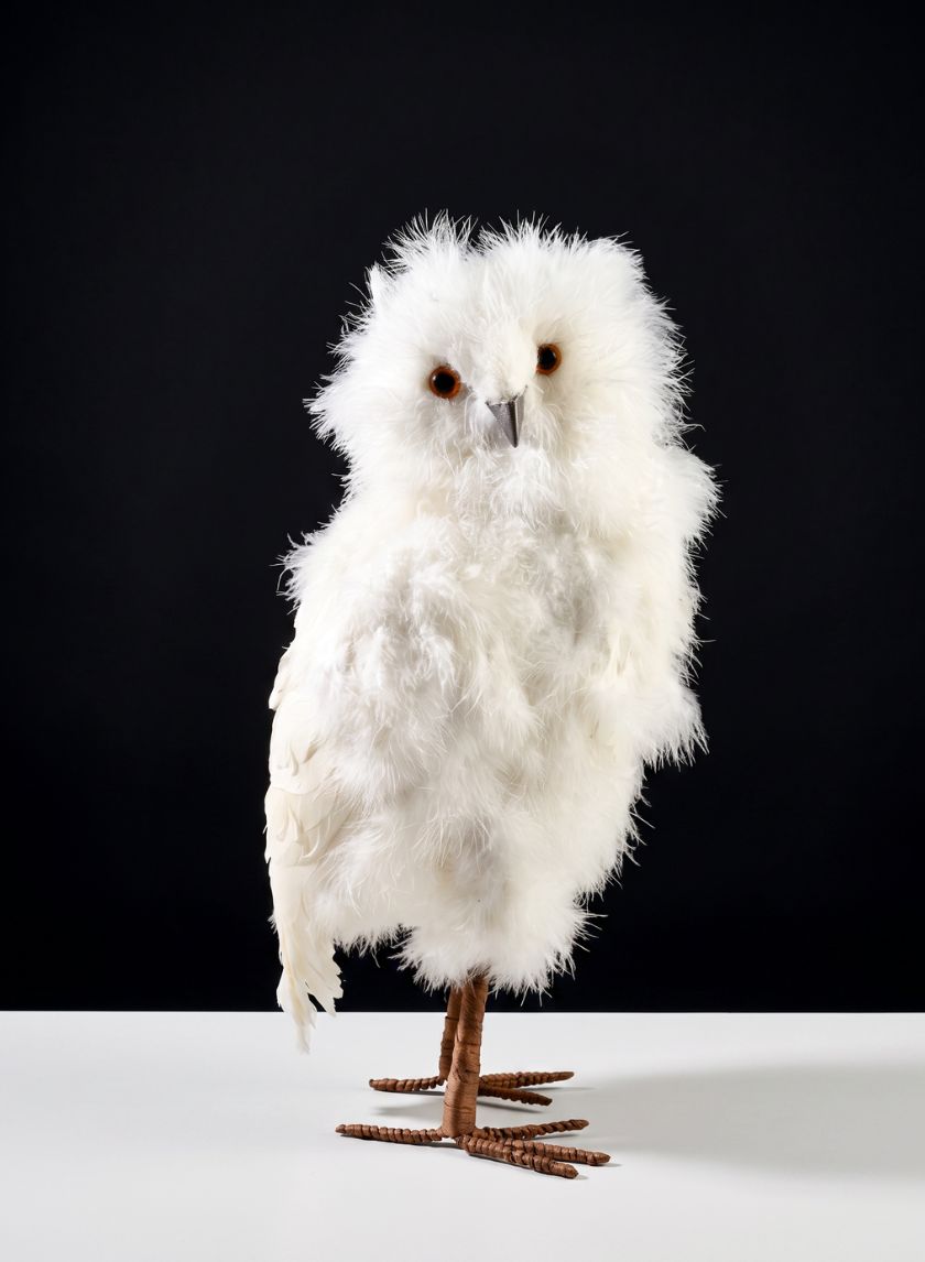 17in Tall White Owl Decor Jamali Garden