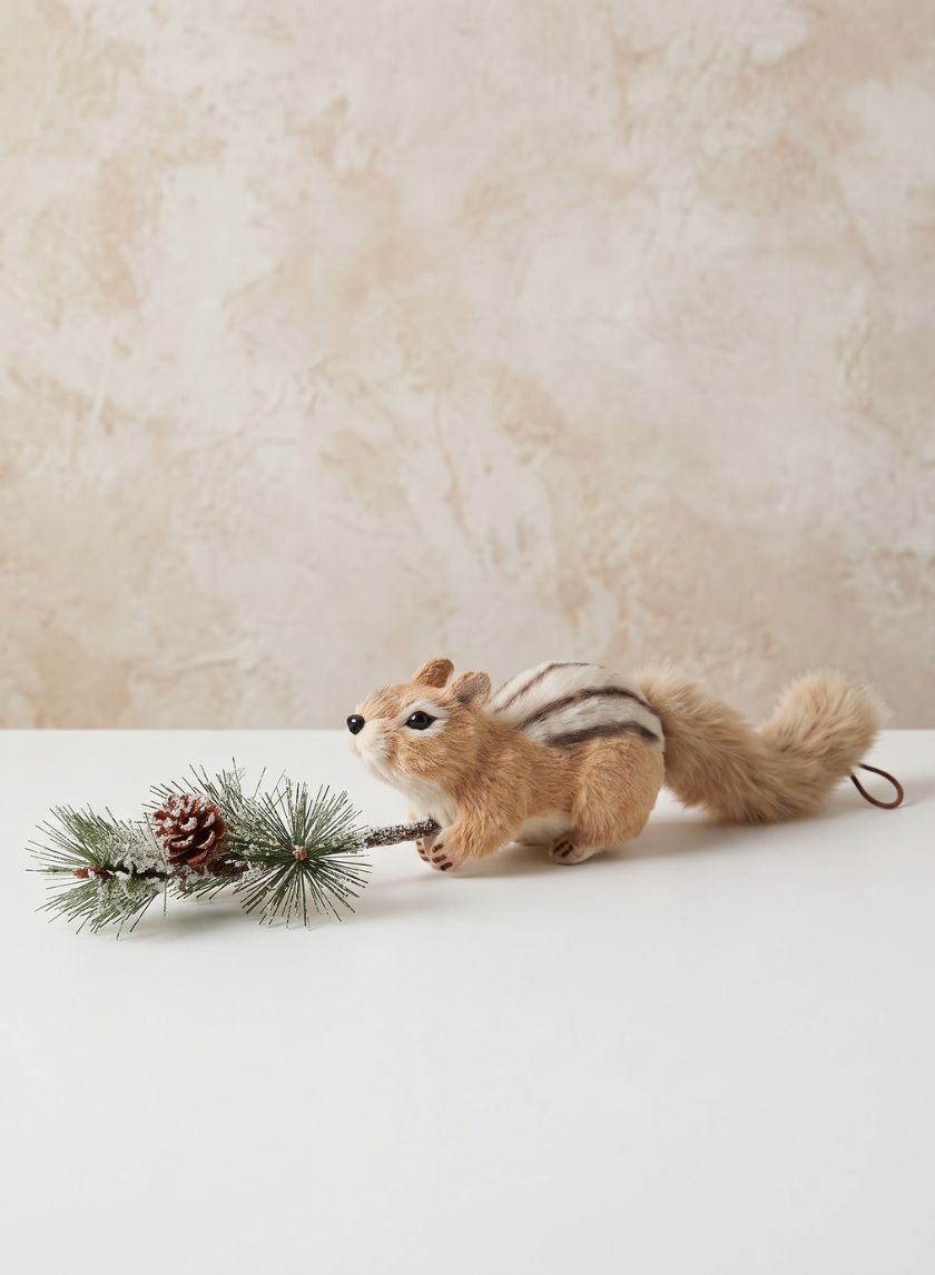 28in Long Brown Squirrel Branch Decor Jamali Garden