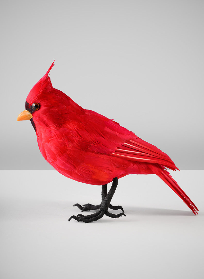 12in Long Giant Red Cardinal Decor Jamali Garden