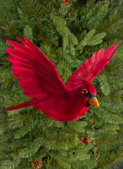 8.5in Long Flying Red Cardinal Ornament, Case of 6 Decor Jamali Garden