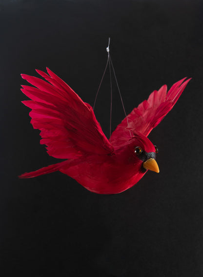 8.5in Long Flying Red Cardinal Ornament, Case of 6 Decor Jamali Garden