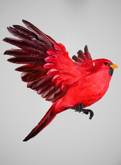 18in Long Giant Flying Red Cardinal Ornament Decor Jamali Garden