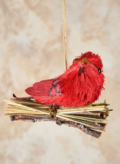 3.5in Long Rustic Red Forest Cardinals, Case of 6 Decor Jamali Garden