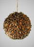 4in Round Glitter Tip Pine Cone Round Ornament, Case of 12 Decor Jamali Garden