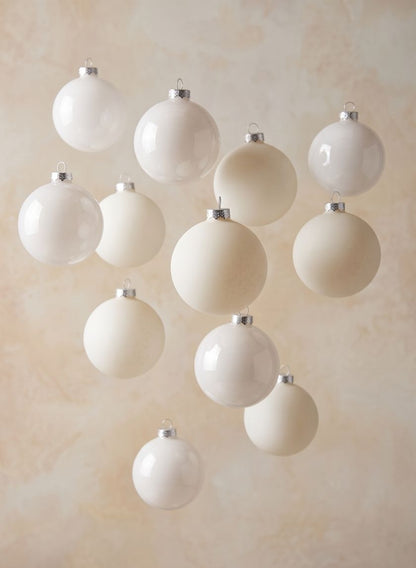 3 1/8in Round Matte Pearl Glass Balls (80mm) Decor Jamali Garden
