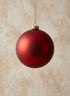 7.5in Round Matte Red Plastic Ornament Ball (200mm) Decor Jamali Garden