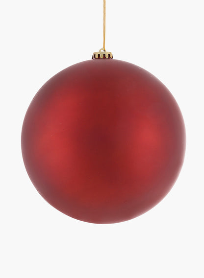 7.5in Round Matte Red Plastic Ornament Ball (200mm) Decor Jamali Garden