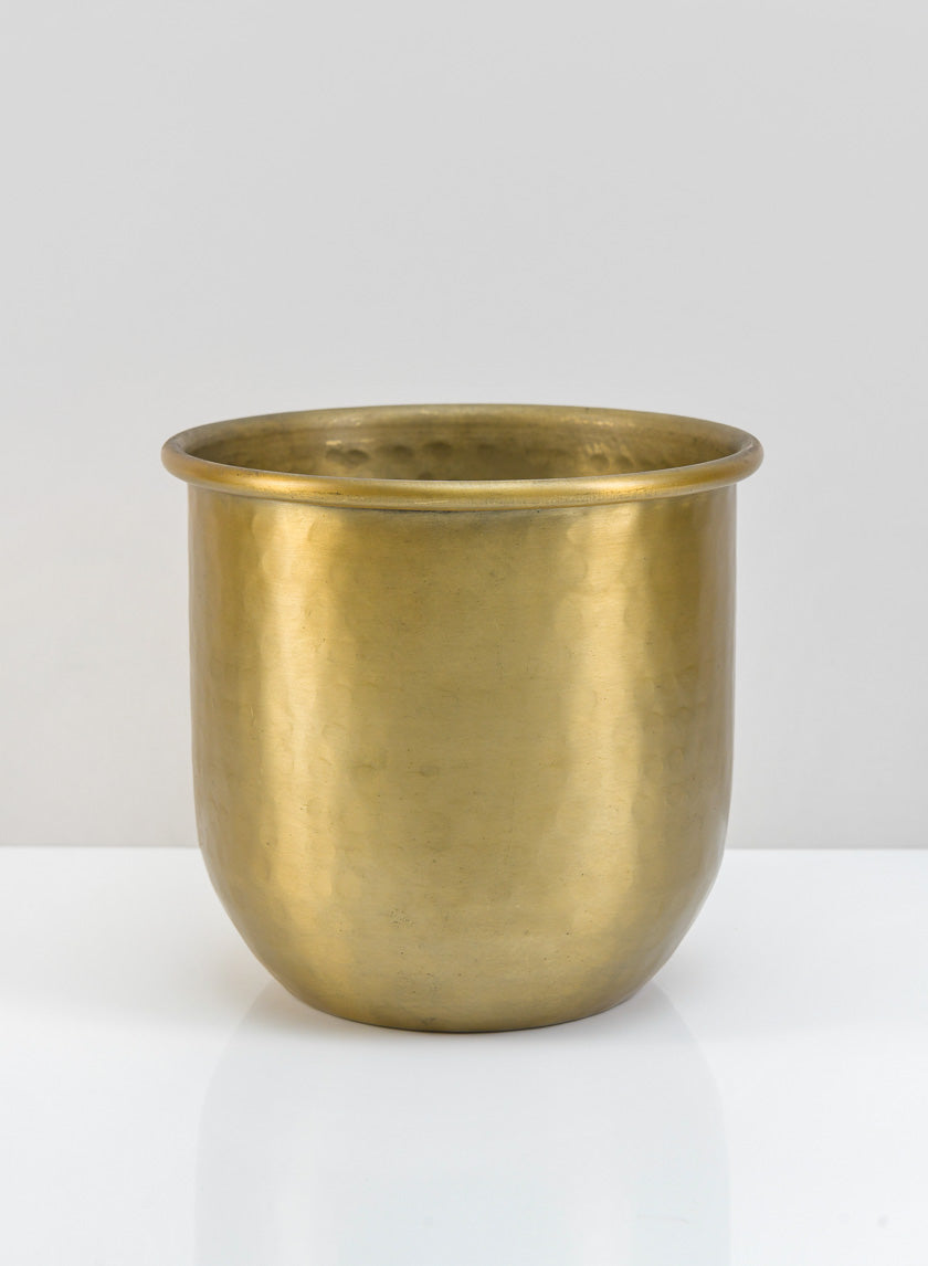 LuckNow Brass look Aluminum Pot Decor Jamali Garden 6in Tall EACH