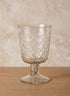 5in Tall Diamond Cut Glass Pedestal Vase Decor Jamali Garden