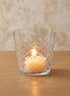 3.75in Tall Diamond Cut Glass Vase Decor Jamali Garden