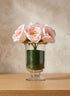 5.75in Tall Pedestal Glass Vase With Gold Rim Decor Jamali Garden