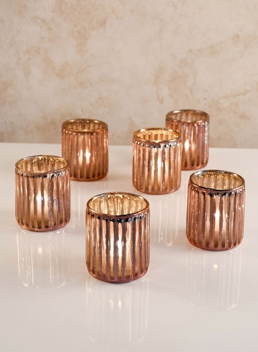3in Tall La Fete en Rose Vintage Pink Votive Holder