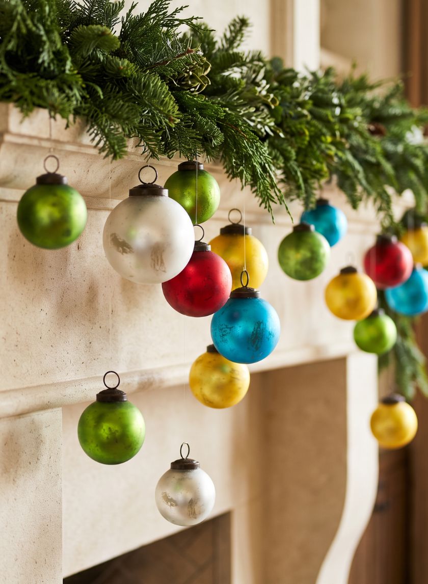 2in Round Matt Multi-Color Glass Ball Ornament, Set of 12 Decor Jamali Garden