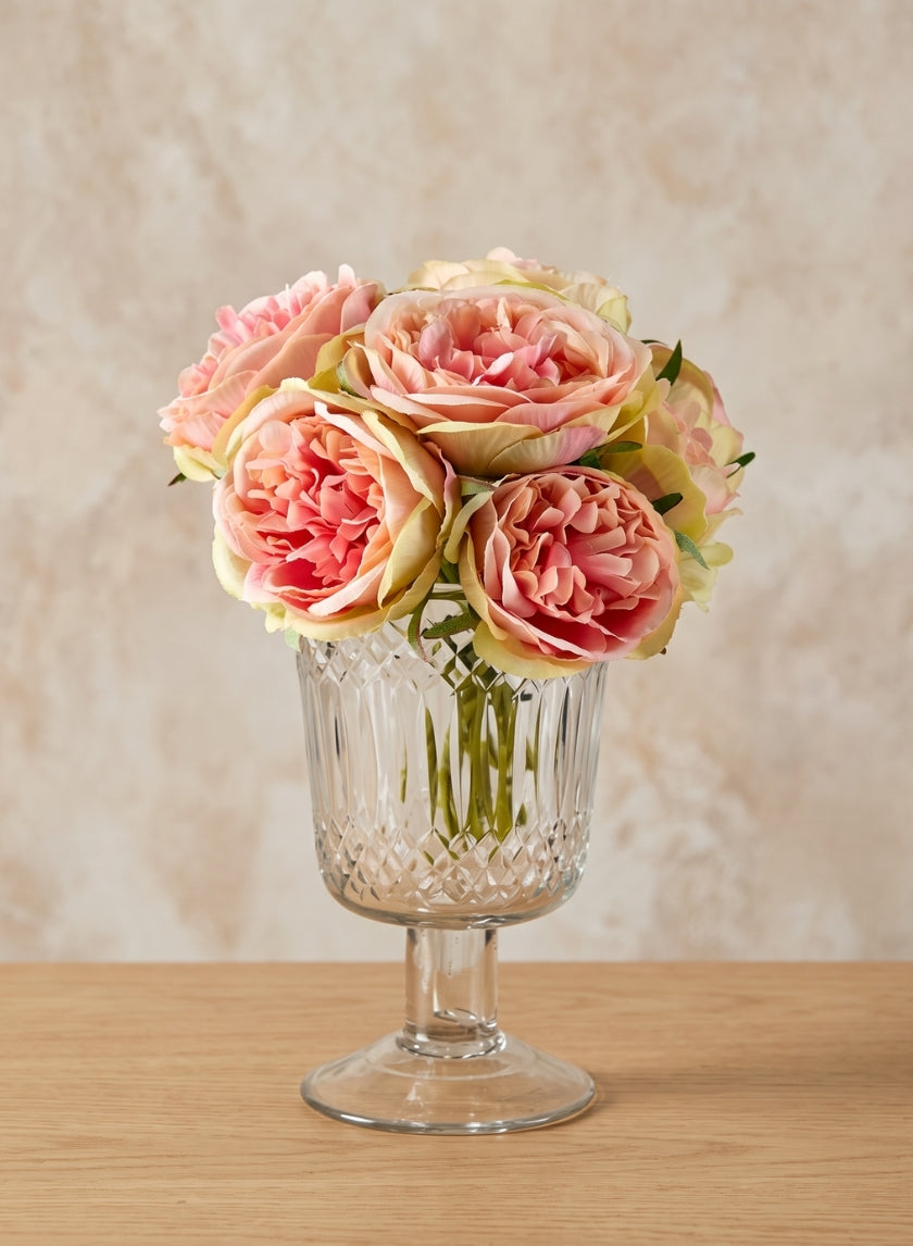 5in Tall Limoge Etched Mini Glass Goblet, Set of 4 Decor Jamali Garden