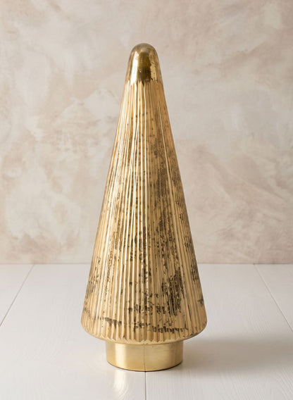 14.75in Tall Gold Arrow Stripe Christmas Tree Decor Jamali Garden