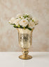 8in Tall Provence Antique Gold Glass Urn Decor Jamali Garden