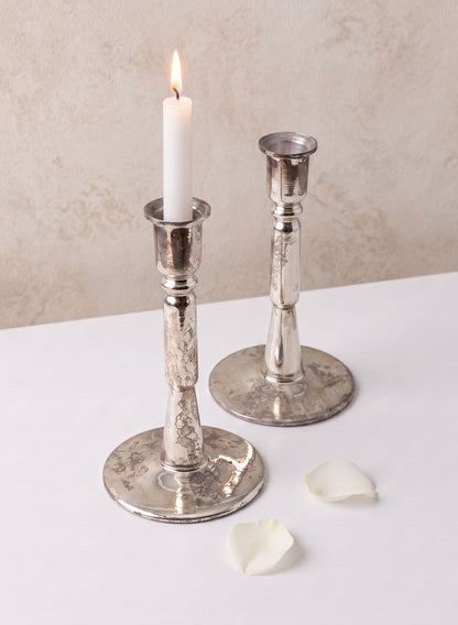 7in Tall Lumier Glass Taper Holder