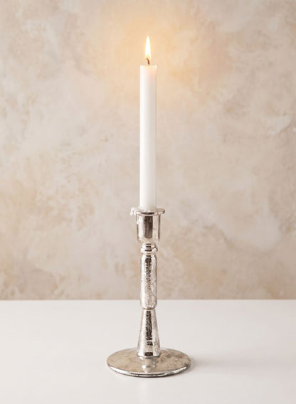 7in Tall Lumier Glass Taper Holder