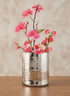 7.5in Tall Antique Silver Glass Cylinder Decor Jamali Garden