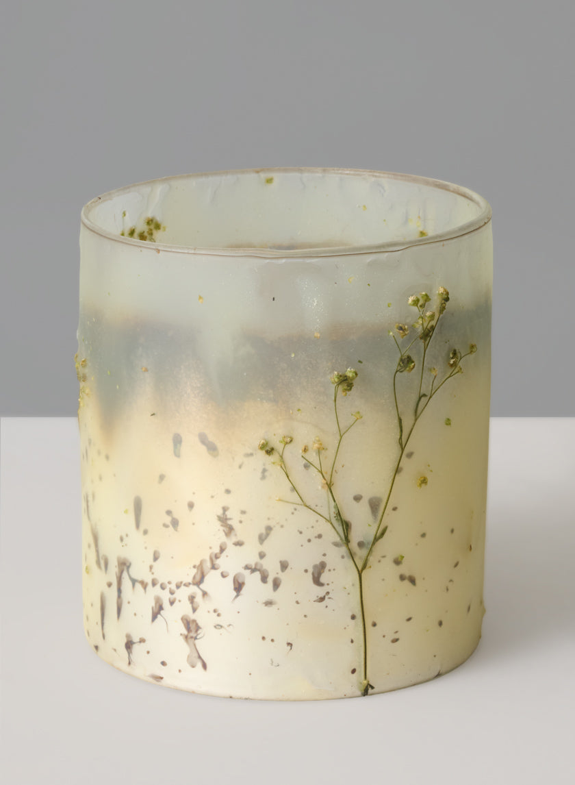 4 1/2 X 5in Cylinder with Flower