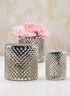 Antique Silver Hobnail Vases Decor Jamali Garden