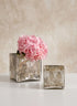 Antique Silver Glass Square Vases Decor Jamali Garden