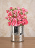 4.75in Tall Antique Silver Glass Cylinder Decor Jamali Garden