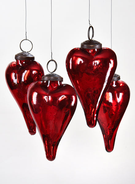 Glass Heart PREMIERE SCREENING グッズ Shop Antique Red Glass Heart Ornaments | Jamali Garden | Jamali Garden