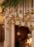 1.5in - 2in Round Mini Light Gold Mercury Glass Ornaments, Set of 12 Decor Jamali Garden