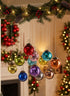 2in Round Multicolor Glass Ball Ornament, Set of 12 Decor Jamali Garden