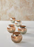 3.5in Wide Ribbed Vintage Mercury Glass Roly Poly, Set of 4 Decor Jamali Garden