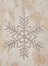 6in Wide Glass Beaded Snowflake Silver, Set of 6 Decor Jamali Garden