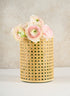 Indochine Cane Weaved Glass Cylinder Decor Jamali Garden