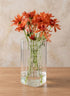 8in Tall Vendome Rounded Square Ribbed Glass Vase Decor Jamali Garden