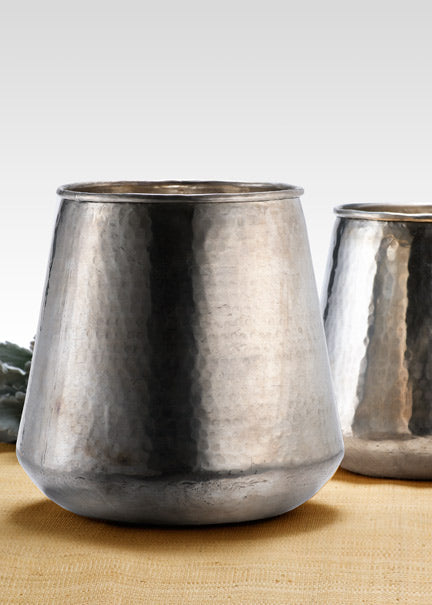 Antiqued Brass Tapered Planters Decor Jamali Garden