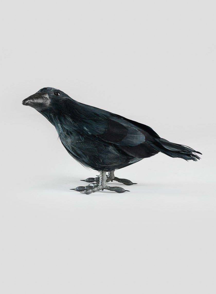 11in Long Black Crow Decor Jamali Garden
