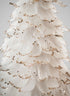 18in Tall White Gold Tip Feather Tree Decor Jamali Garden