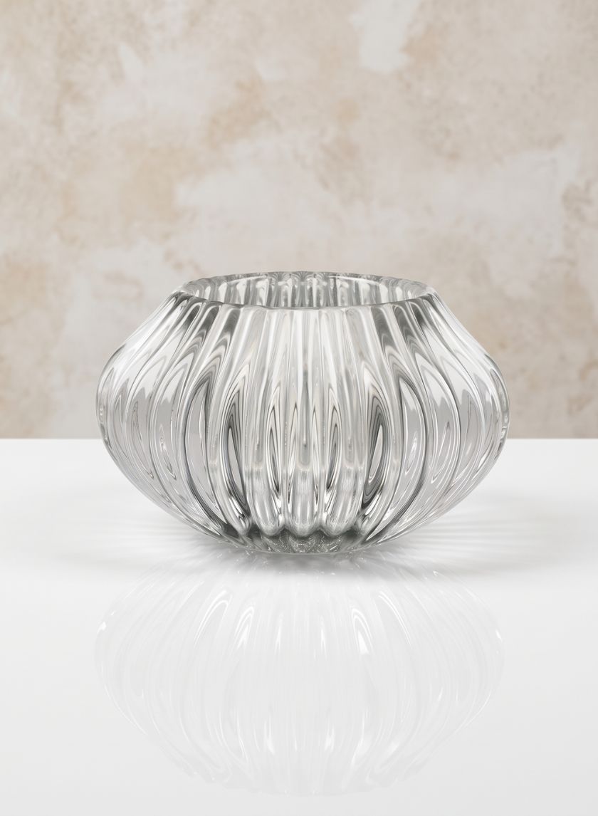 Pleated Glass Bulb Votive Holder Decor Jamali Garden