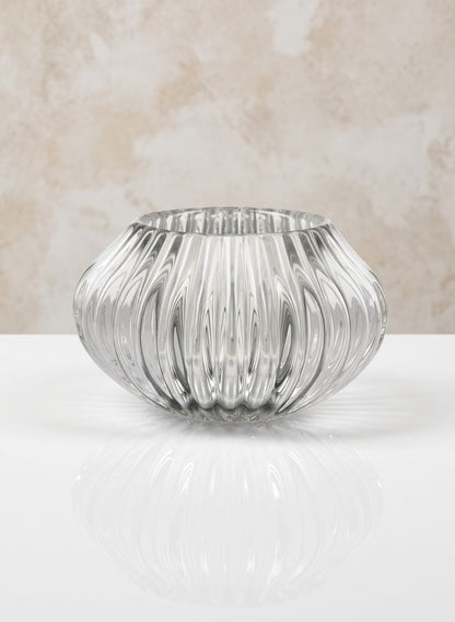 Pleated Glass Bulb Votive Holder Decor Jamali Garden