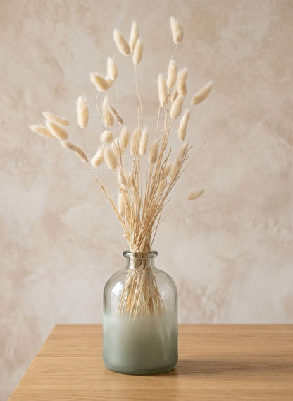 6.5in Tall Frost Sea Glass Green Bottle Vase Decor Jamali Garden