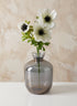 7in Tall Dijon Grey Luster Glass Vase Decor Jamali Garden